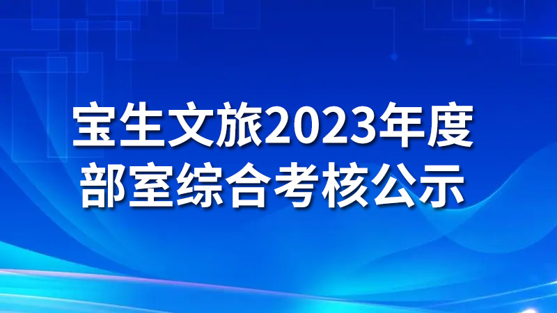 寶生文旅2023年度部室綜合考核公示